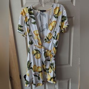 Lulu's Lemon Wrap Dress